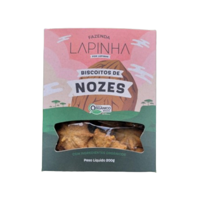 Biscoito de Nozes com ingredientes orgânicos (200g) - Fazenda Lapinha
