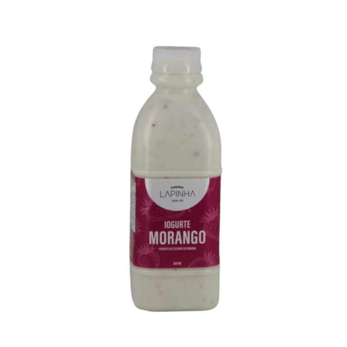 Iogurte Natural Morango 500 ml (Convencional) - Fazenda Lapinha