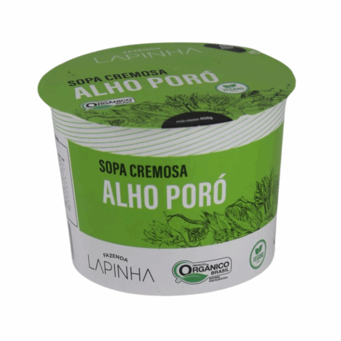 Sopa Cremosa de Alho Poró Orgânica Lapinha (450ml)