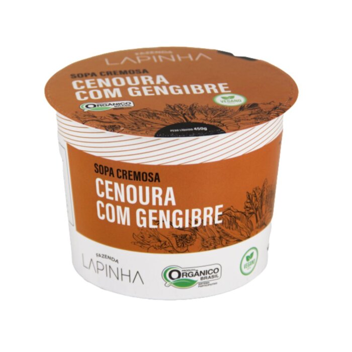 Sopa de Cenoura com Gengibre Orgânica Lapinha (450ml)