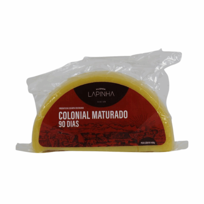 Queijo Colonial Maturado 90 dias 450g (Convencional) - Fazenda Lapinha